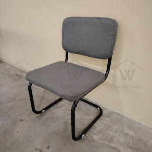Wfurniture Modern Upholstered Armless Chairs Office Chair Kerusi Pejabat Study Backrest Chair 办公椅