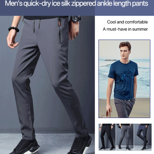 กางเกงเก้าส่วน ไม่ต้องรีด ไม่มีการม้วนงอ เก้าคะแนน อ่อนนุ่ม ความยืดหยุ่น ต้านเชื้อแบคทีเรีย ผู้ใหญ่