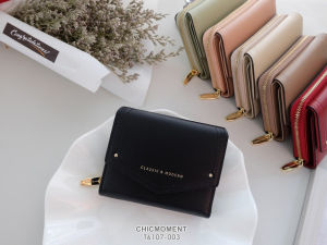 กระเป๋าสตางค์สั้น3พับ พร้อมส่งในไทย No.T-6107-003 แบรนด์แท้Classic&Modern