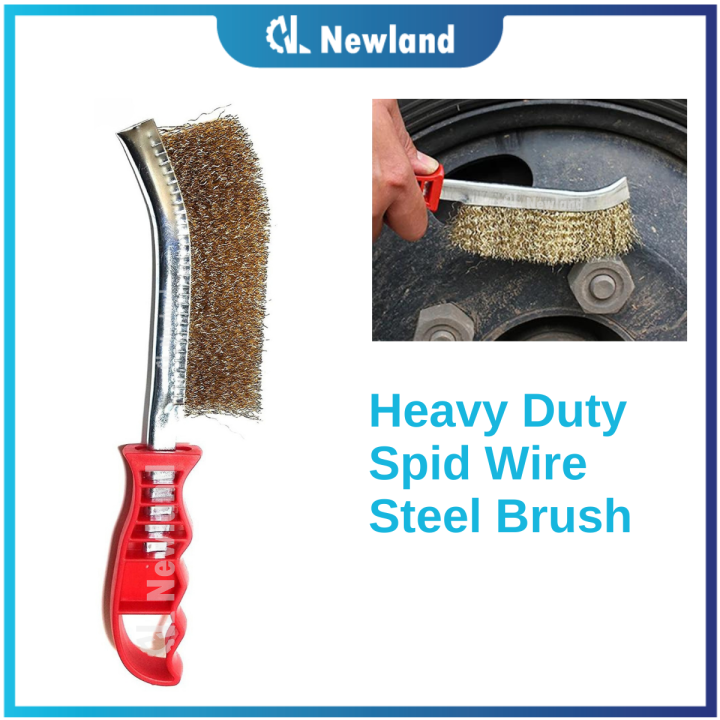 Hand Wire Scratch Brushes-Display BoxesSpid Plastic Handled Brass