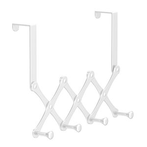 MODAQUICK Retractable Door Hooks Hanger Carbon Steel No-Punch Hanging Coat Rack Simple Space-saving Clothes Coat Hooks Bathroom Accessories