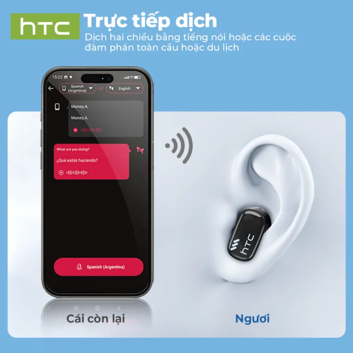HTC NE16 Tai Nghe Phiên Dịch AI Tai nghe nhét tai Tai nghe Bluetooth 6.0 Tai nghe chống ồn Tai nghe AI Âm thanh nổi HIFI Thoải mái khi đeo | BigBuy360 - bigbuy360.vn HTC NE16 Tai Nghe Phiên Dịch AI Tai nghe nhét tai Tai nghe Bluetooth 6.0 Tai nghe chống ồn Tai nghe AI Âm thanh nổi HIFI Thoải mái khi đeo | BigBuy360 - bigbuy360.vn