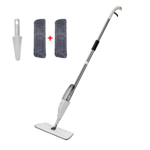 【Free 2 Pads】2 In 1 Easy Spray Mop Washable Microfiber Pad Clean Degerming Wet and Dry Fiber Mop 360 Degree Handle Mop Household Room Lazy Mop | Gaben Home