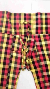 กางเกงผ้าขาวม้า ทรงต่อเป้าเลมีเชือกผูก กางเกงต่อเป้า กางเกงเล