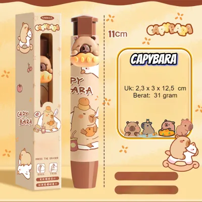 PENGHAPUS MEKANIK 3D BENTUK CAPYBARA UNICORN PANDA DLLL KAWAII