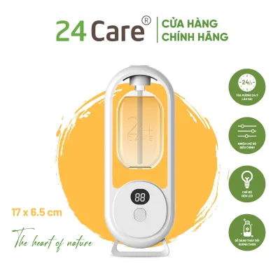 Xịt Phòng Tinh Dầu Sả Chanh Hữu Cơ Organic 24Care - Kháng khuẩn - Khử mùi hôi - Đuổi muỗi kiến ba khoanVắt - côn trùng - Hương thơm thư giãn dung tích 50ml/100ml/250ml