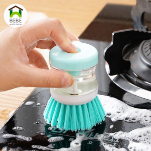แปรงขัดกระทะ ขัดหม้อ ล้างจาน พร้อมน้ำยาล้างจาน / แปรงทําความสะอาดกระทะ ปุ่มกด / ไม่เป็นรอย ใช้ซ้ําได้ / กดน้ำยาออกมาได้เลย สะดวก สินค้าส่งจากไทย