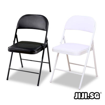 (JIJI.SG) SIMPLE Folding Chair Black - Designer Dining Chair / Conference Chair / Exhibition chair /