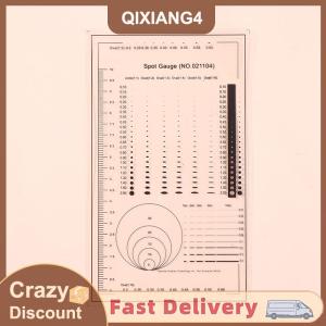 【SDJZT】 1 2pcs Spot Gauge Comparison Card Ruler Point Dot Line Gauge Scratched Area Circle Ellipse Diameter Width Thickness Micrometer