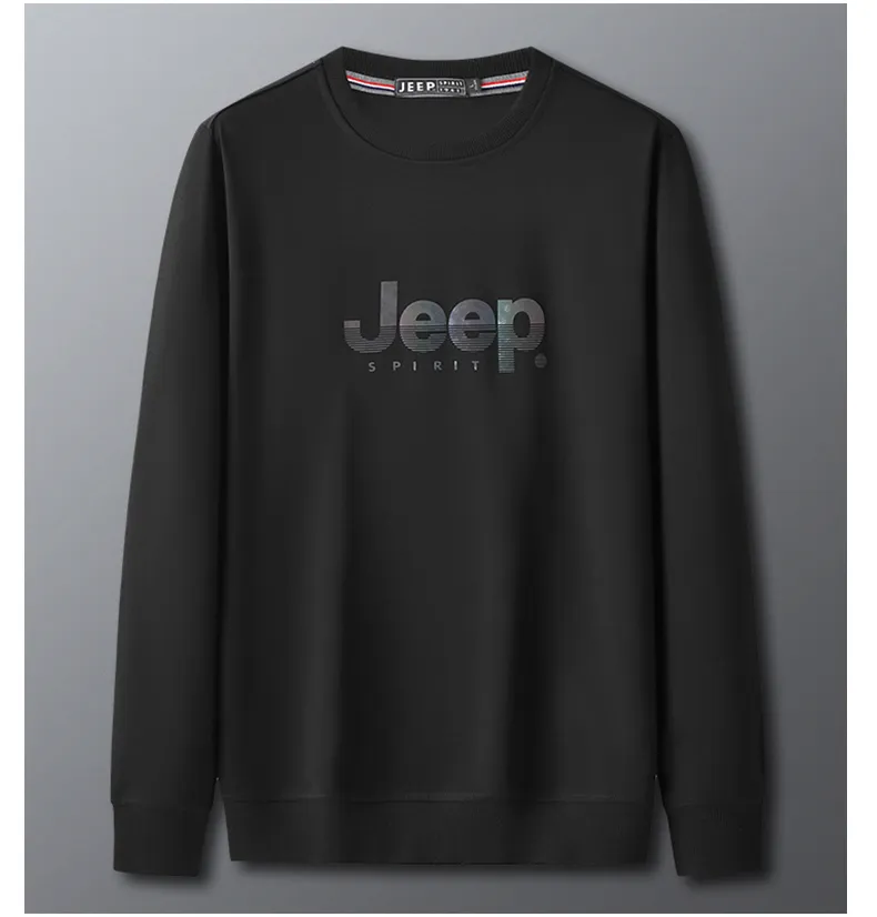 JEEP SPIRIT Men's Sweater New Product Long sleeved Loose Round