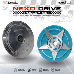 MOKOTO ELITE NEXO DRIVE PULLEY SET 13.5 DEGREE FOR CLICK/NMAX/AEROX/ BEAT FI/M3 /GEAR/ADV/PCX RACING CVT AND DRIVE FACE