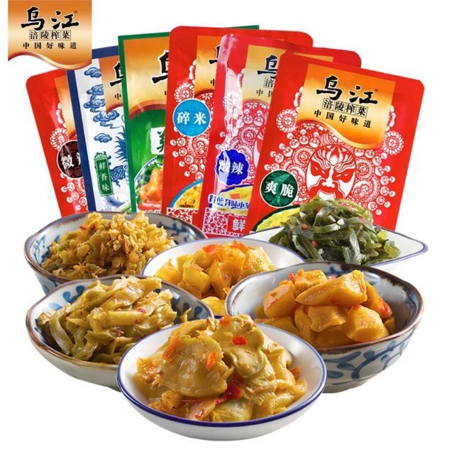 涪陵乌江榨菜酱香，微辣，麻辣，清爽榨菜丝80g*袋酱腌菜咸菜下饭菜重庆 | Lazada