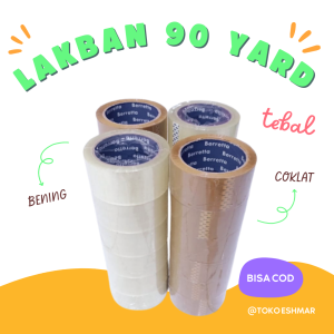 Lakban Murah Isi 6 Pcs Bening Coklat Ukuran 2 Inch 90 Yard Solasi Isolasi Solatip Berretta tape Super Kuat Tidak Mudah Robek Serba Guna Untuk Packing Barang Kiloan Terbaik
