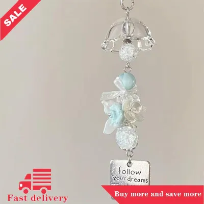 [COD]Flash Delivery Transparent Keychain Cute Wind Chime Pendant Keyring Mobile Phone Lanyard Kawaii Bag Decorative Accessories Home Decorations