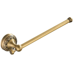 Wall Mounted Towel Rod Space Saving Vintage Embossed Bathroom Towel Rack Paper Holder Hardware Easy to Use Enduring