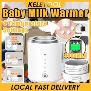 11000MAH Wireless Fast Baby Milk Bottle Warmer Portable Milk Heater Rechargeable Bottle Warmer for Travel 4 Temperature Settings