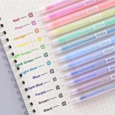 12 สี / กล่อง ปากกาเจล 0.5 มม. ปลายน่ารัก สําหรับวารสาร วาดภาพ เครื่องเขียนสํานักงาน กราฟฟิตี