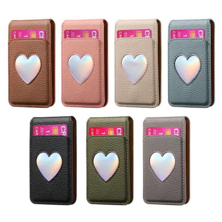 Adhesive Backing Phone Case with Small Mirror & Blocking Mobile Phone Organizers for Daily Essential