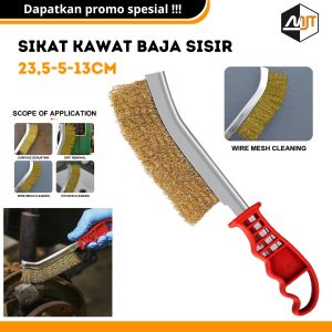 Sikat Baja Sisir Kawat Bengkok Kuningan Wire Brush Sikat Kawat Kuningan Baja Model Golok Pisau Wire Brush