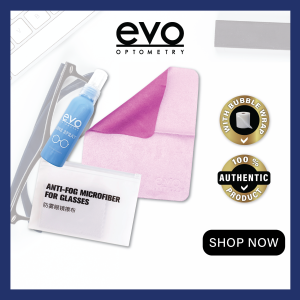 evo Anti-fog Cleaning Cloth Combo With Lens Spray Cleaner And Microfiber Cleaning Cloth For Spec Kain Cermin Mata