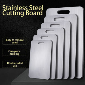 Stainless Steel Cutting Board One-piece Molding Easy to Remove Smell Double-sided Use Has Antibacterial Effect