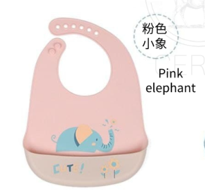 Cartoon Baby Silicone Bibs Adjustable Waterproof Feeding Soft Aprons Children Eating Meal Bibs Silikon Bayi 婴儿硅胶围兜 🌟 Ready Stock in Malaysia 🌟