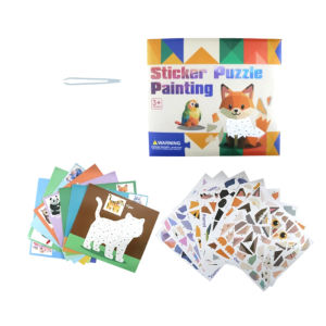 3D childrens hand geometry sticker kindergarten creative puzzle toy DIY early sticker Focus