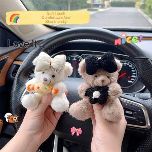 💕Cute Cartoon💕Cartoon Plush Bear Car Ornaments Seat Belt Shoulder Pendant Bag Pendant Christmas可爱车饰挂件