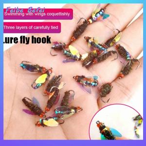 [Feibe Befei] Luya Fly Bait Fly Hook Mung Bean Fly Horse Mouth White Striped Tilapia Predatory Freshwater Fish Bait Fishing