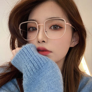 tiktok Kacamata Wanita Bingkai Matte Persegi Anti-Radiasi Retro Aksesoris Kacamata Fashion Berkualitas