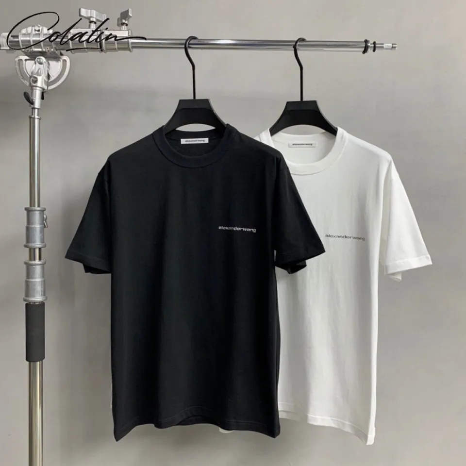 Shop Alexander Wang Casual Style Plain Short Sleeves Elegant Style