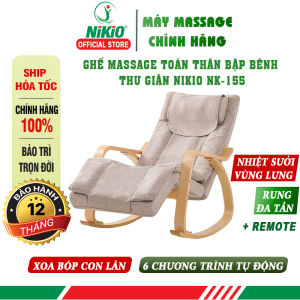 Ghế Massage Toàn Thân Bập Bênh Thư Giãn Nikio NK-155 - 6 Chương Trình Mát Xa Con Lăn Xoa Bóp Kết Hợp Rung Tần Số Cao Và Nhiệt Sưởi Ấm