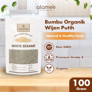 ALAMEE Wijen Putih White Sesame Seed Bumbu Dapur Organik Masak Rempah Tanpa Campuran 100g