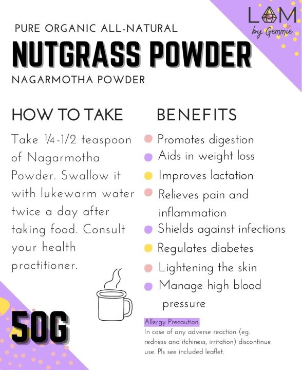 Pure Organic All Natural Nutgrass Powder aka Nagarmotha Weightloss