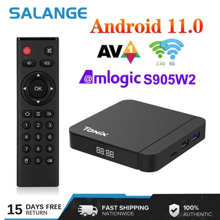 Salange Tanix W2 Android กล่องทีวี Amlogic S905W2 4GB 64GB รองรับ AV1 ...