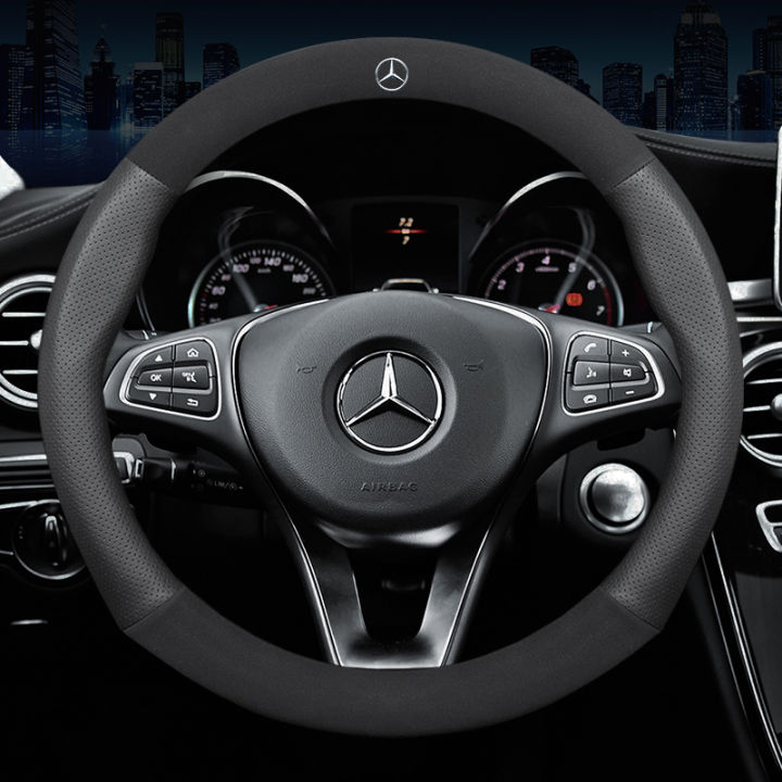 Car Steering Wheel Cover Leather For Mercedes Benz A C CLA E GLA