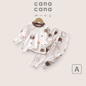 Canacana 6M-4Y Newborn Sleepwear Top & Bottom Pyjamas Baby Girl Boy Clothing Baju Tidur Budak 0204