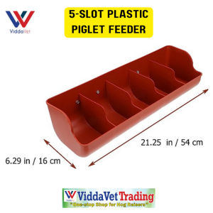 Viddavet Plastic piglet feeder 5 holes Heavy duty piglet feeder pig feeder piglet feeder plastic piglet feeder