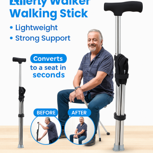 Walking Seat Stick Elderly Walking Cane Stool Lightweight Folding Multifunctional Ta Da Chair Walking Cane Tada Chair
