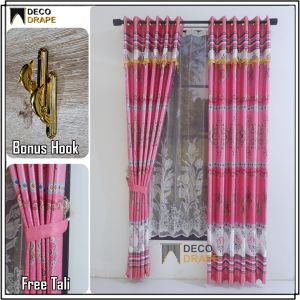 Gorden Rumbai Poni Terbaru Kain Blackout Import Motif Batik Modern Style