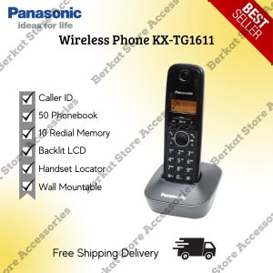 Panasonic Telepon Wireless KX-TG1611 Telpon Rumah / Kantor Panasonic - Hitam