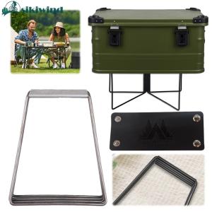 Camping Foldable Metal Stand Aluminum Alloy Box Stand Organizer Box Folding Stand for Outdoor Picnic Fishing