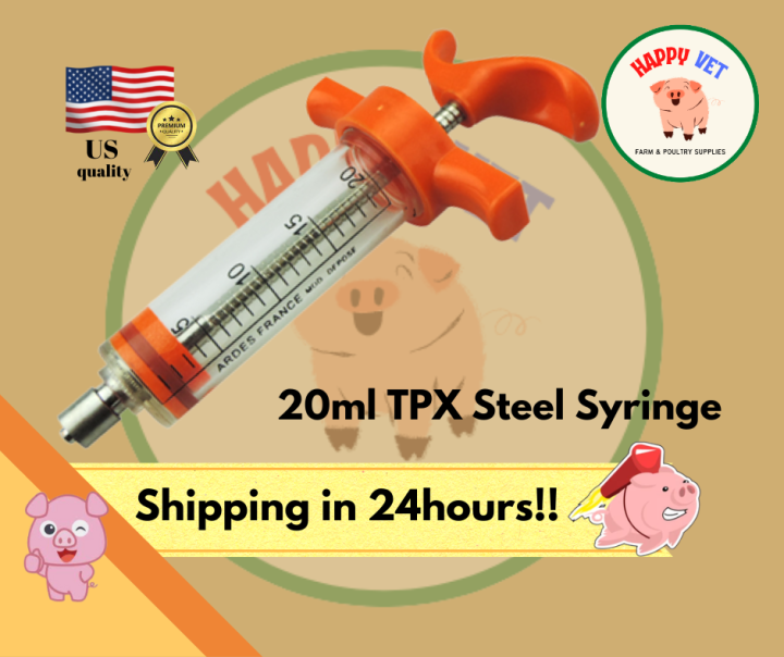 20 mL TPX Syringe Heavy Duty with Dosage Lock Veterinary Syringe 10 ml