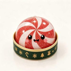 Soft Texture Christmas Stress Squeeze Toy Slow Rise Glitter Ball Squishy Fidget Ball Creative Reindeer Santa Squishy Stress Toy Christmas Party