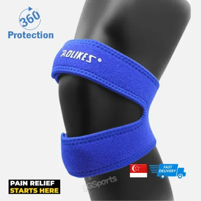 Patella Knee Strap ◇ Knee Pain Relief Knees Guard Band Joint Protection Adjustable Tendon Brace Support (1 Piece) Double Knee Belt Strap for Running Hiking Soccer Fitness Runner Basketball Cycling Gym Exercise Injury Recovery Knee Stabilizer