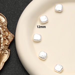 Baroque Imitation Square Pearl ABS Through Hole Pearl Beads DIY Jewelry Beaded Bracelet Necklace Accessories