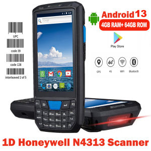 Soonpos 4GB/64GB Ultra-Rugged Handheld Android 13 PDA Scanner with 1D 2D QR Barcode Scanner Head Touch Keyboard POS Terminal Wifi Bluetooth GPS Handheld Terminal Data Capture Mobile Computer Collector Delivery Warehouse Software Orca Scan