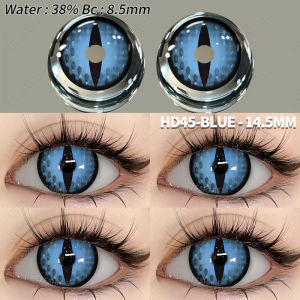 【COD】Cosplay Kontack Mata Softlens Halloween Anime Crazy Warna-kuning normal minus (0.00) free lenscase