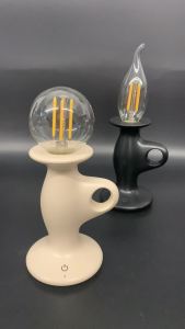 Rechargeable Vintage Table Lamp Touch Control Stepless Dimmable LED Night Light Portable Bedside Reading Lamp Home Aesthetic Decor With Replaceable Bulb 1200mAh