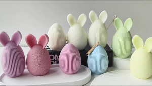 Beautiful Handmade Soaps Chocolates Mold Detailed Easter Eggs Decorations Mold for Artistic Creation Plaster Ornament